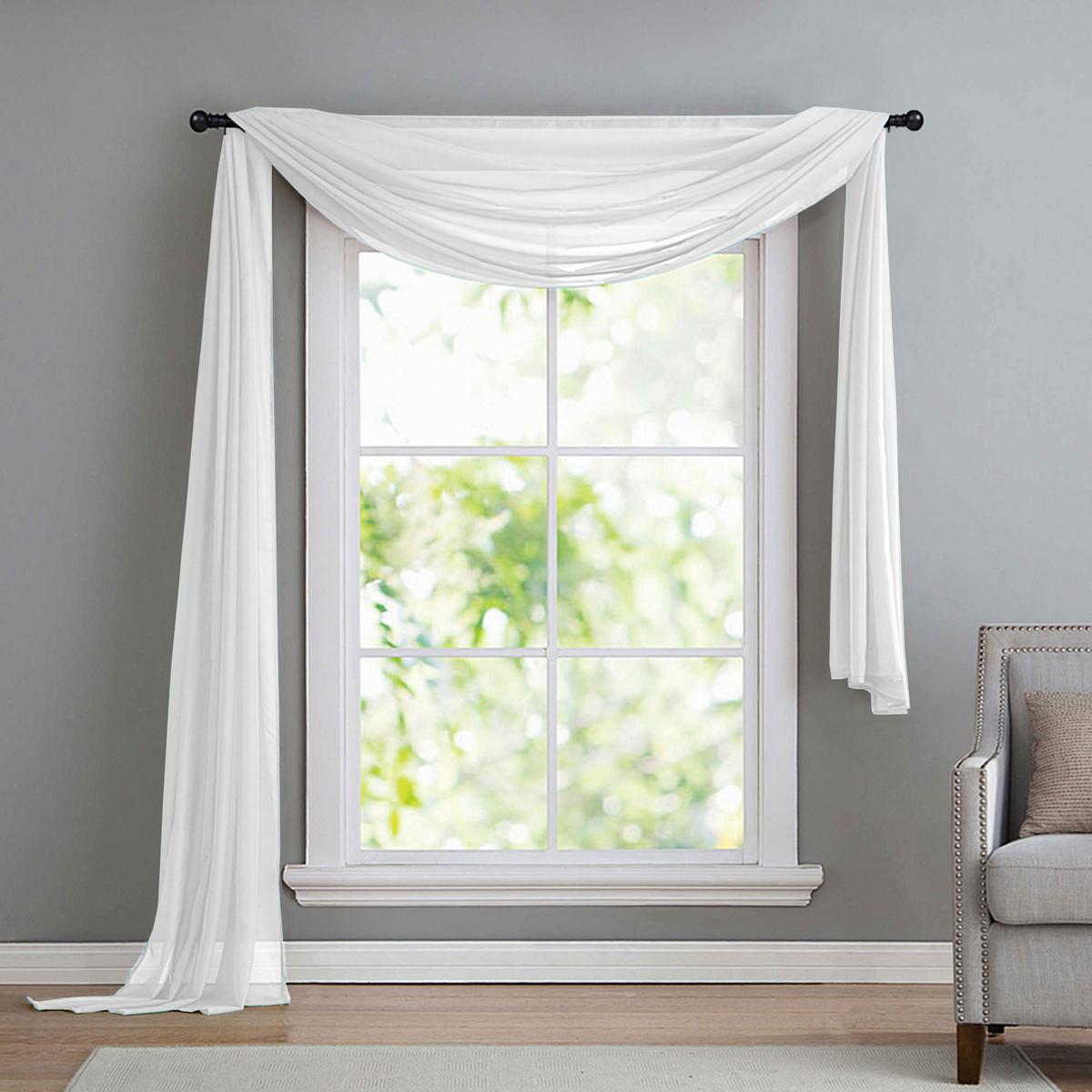 QUERBEHANG 1ER SET HxB 140x600 Weiß - Weiß, Textil (140/600cm) - Gardinenbox