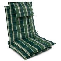 HOCHLEHNER Sun-HL 119x50x8cm Grün-Kariert (2tlg) - Dunkelgrün, Textil (50/120cm) - Beautissu 