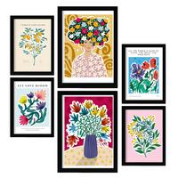 POSTER Set Mit 6 Beeindruckendes Zusammenfassung A3 & A4 Schwarzer Rahmen - Schwarz, Papier (29/3cm) - Nacnic
