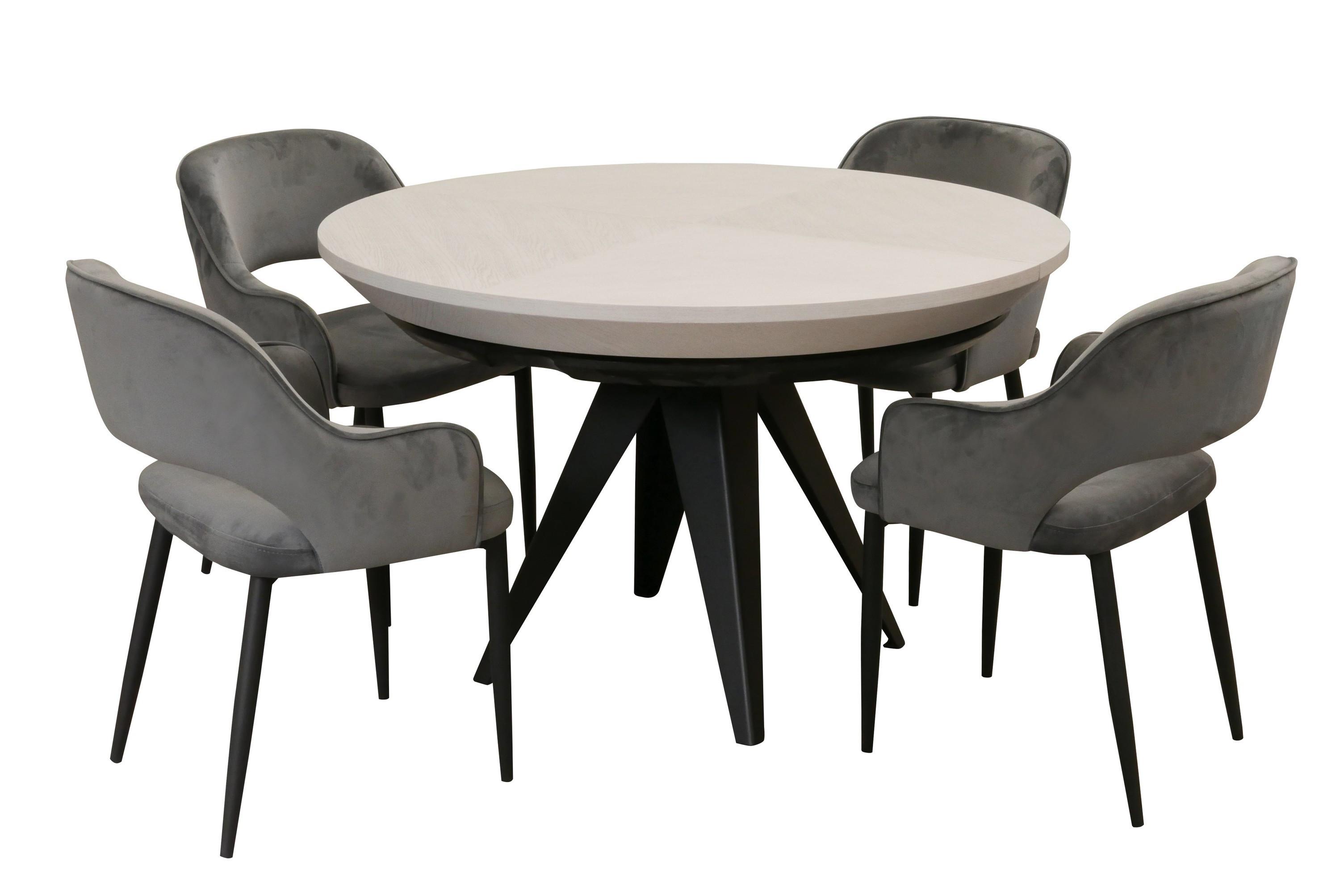 ESSTISCH GLOBO Ausziehbar 130 - 230 / 130 x 76 cm - Schwarz/Weiß, Holz (130/130/76cm) - MASSENO