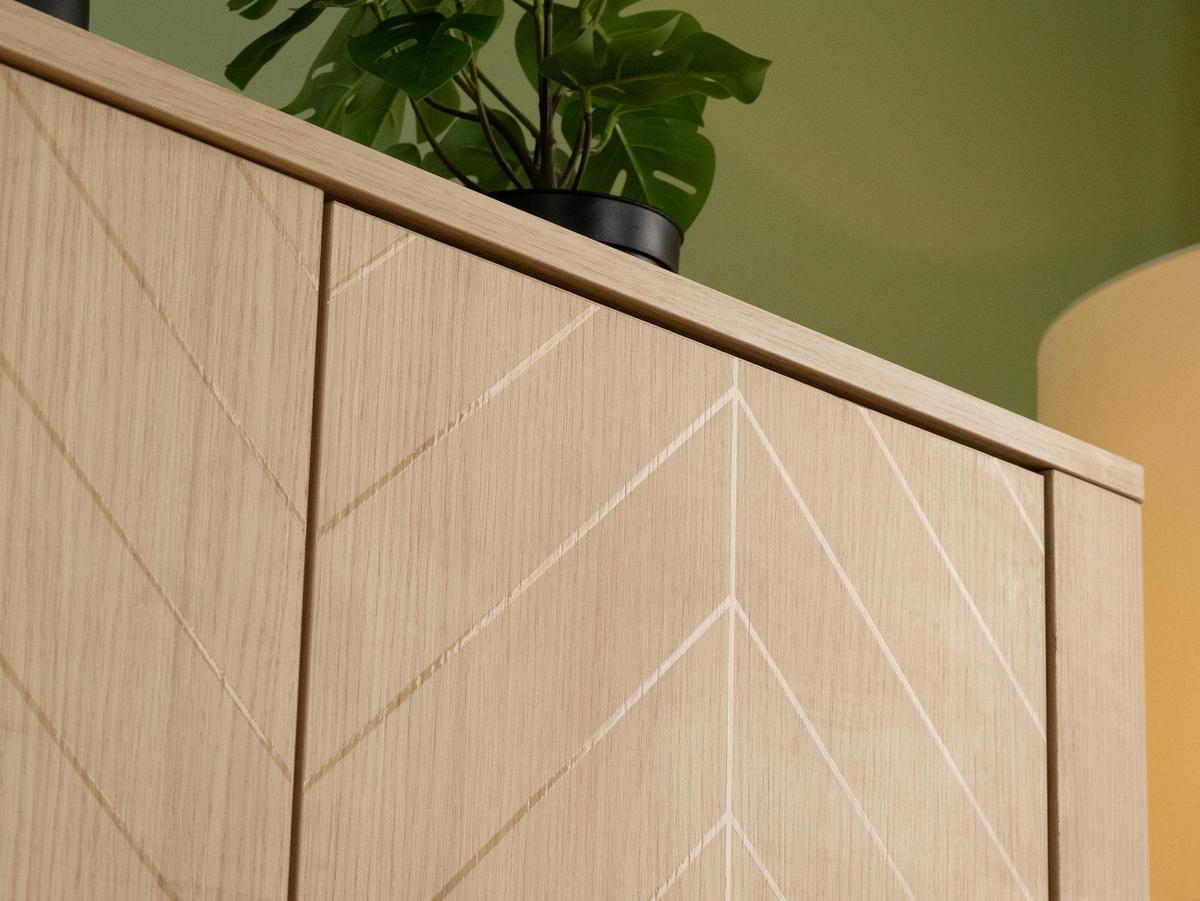 KOMMODE Malumi MM02 2D - Eichefarben/Naturfarben, Holzwerkstoff/Metall (103/96/41cm) - MIRJAN24