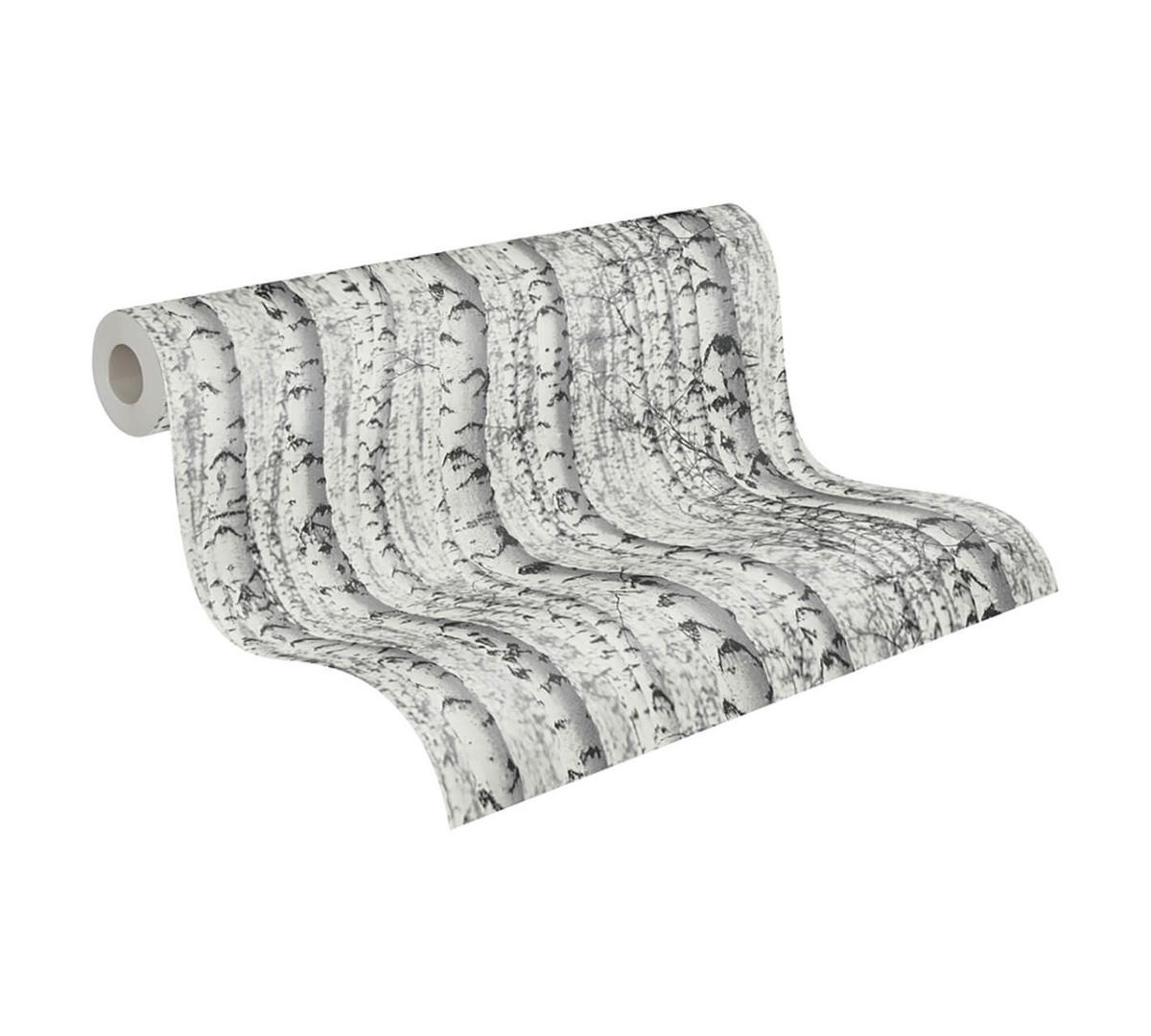 VLIESTAPETE Weiß 53/1005 cm - Weiß/Grau, Textil (53/1cm) - KUNSTLOFT