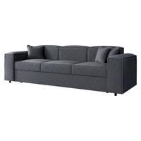 SCHLAFSOFA Santos Boucle - Dunkelgrau/Schwarz, Holzwerkstoff/Kunststoff (252/79/88cm) - MIRJAN24
