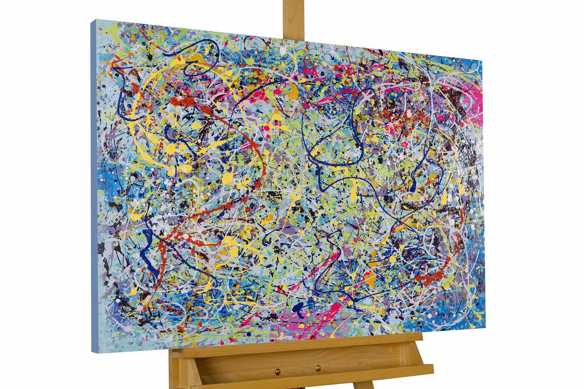 ACRYLBILD HANDGEMALT 100/75 cm - Multicolor, Holz/Textil (100/75cm) - KUNSTLOFT