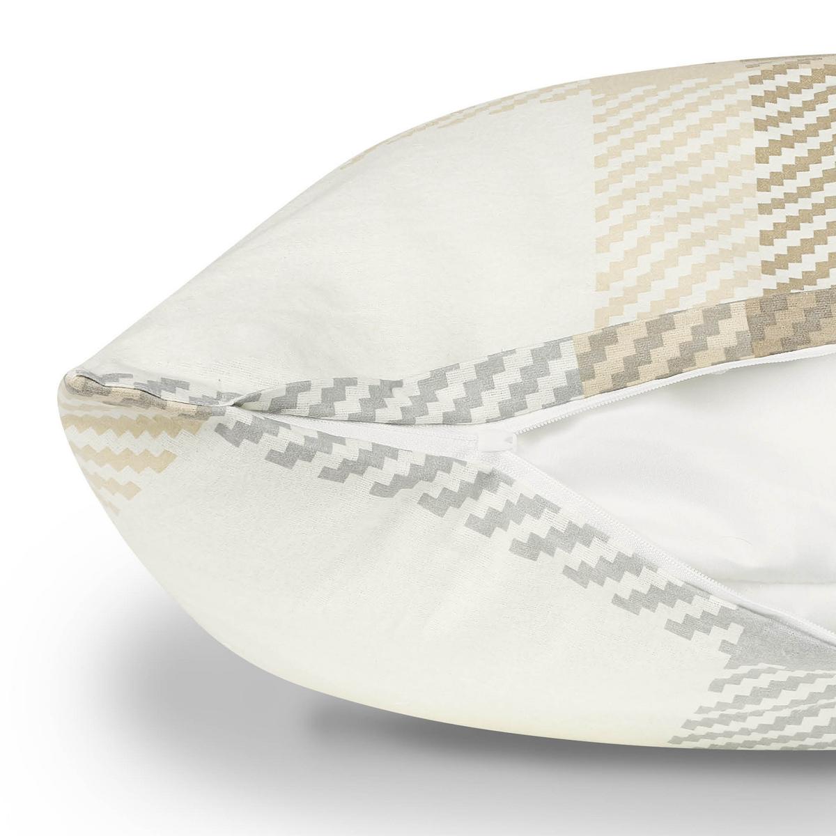 BETTWÄSCHE Mira Biber 155x220cm Beige 4tlg - Beige, Textil (155/220cm)