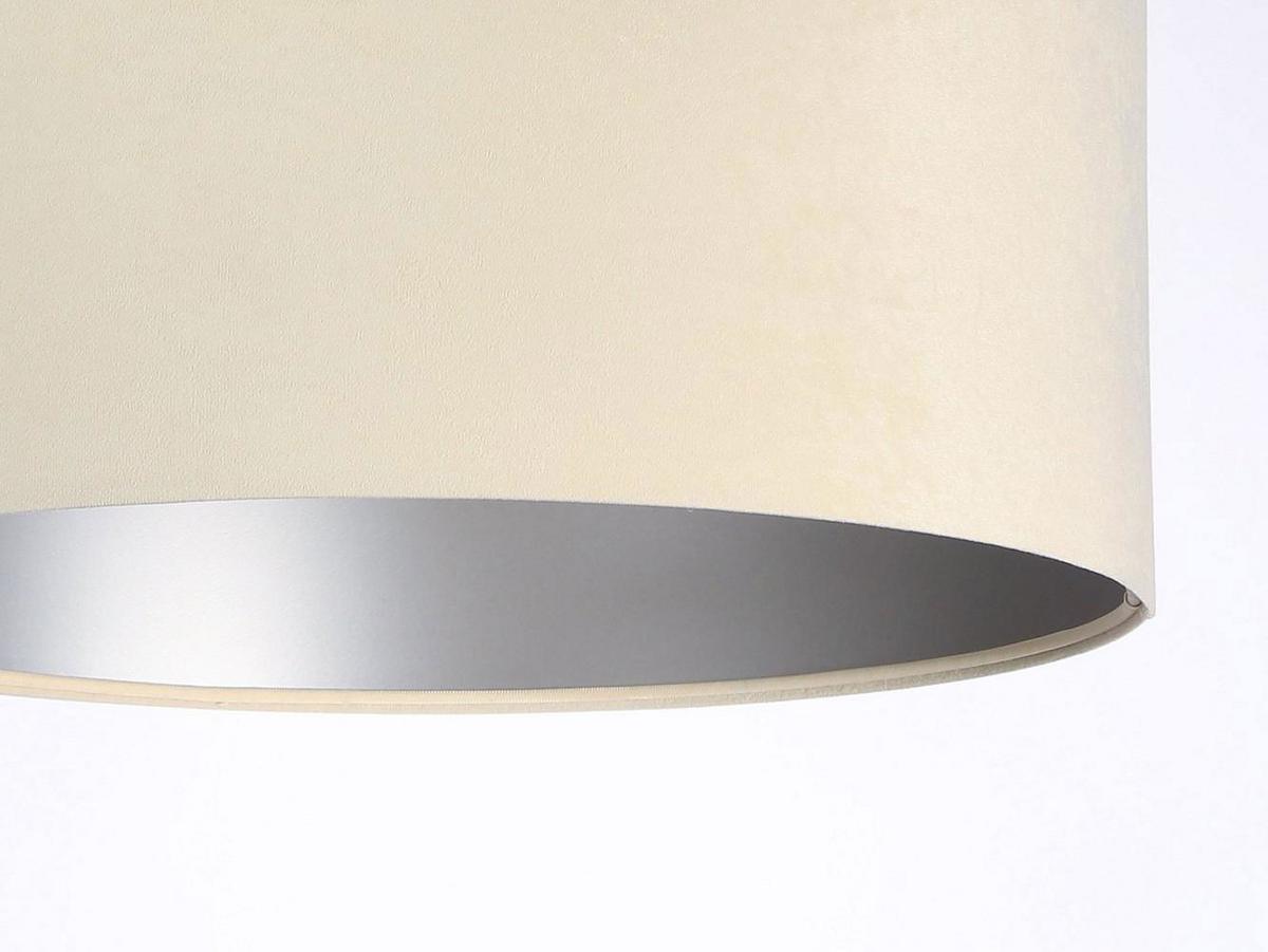 HÄNGELEUCHTE Silber 50/25 cm - Beige/Silberfarben, Kunststoff (50/0.8/25cm) - ONZENO