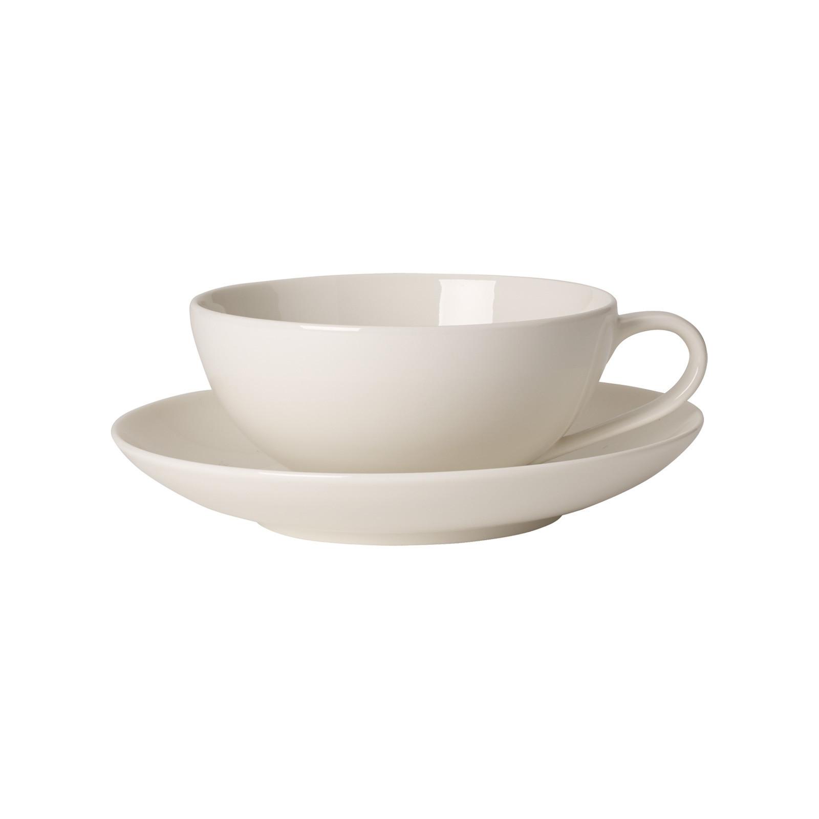 TEETASSE MIT UNTERTASSE For Me weiß 110 ml - Weiß, Keramik (0.11L) - Villeroy & Boch