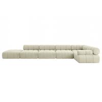 ECKSOFA modulares Sofa Felto-L3 - 475x190x70 cm Beige Velours - Beige, Holzwerkstoff/Textil (475/190cm) - ALTDECOR
