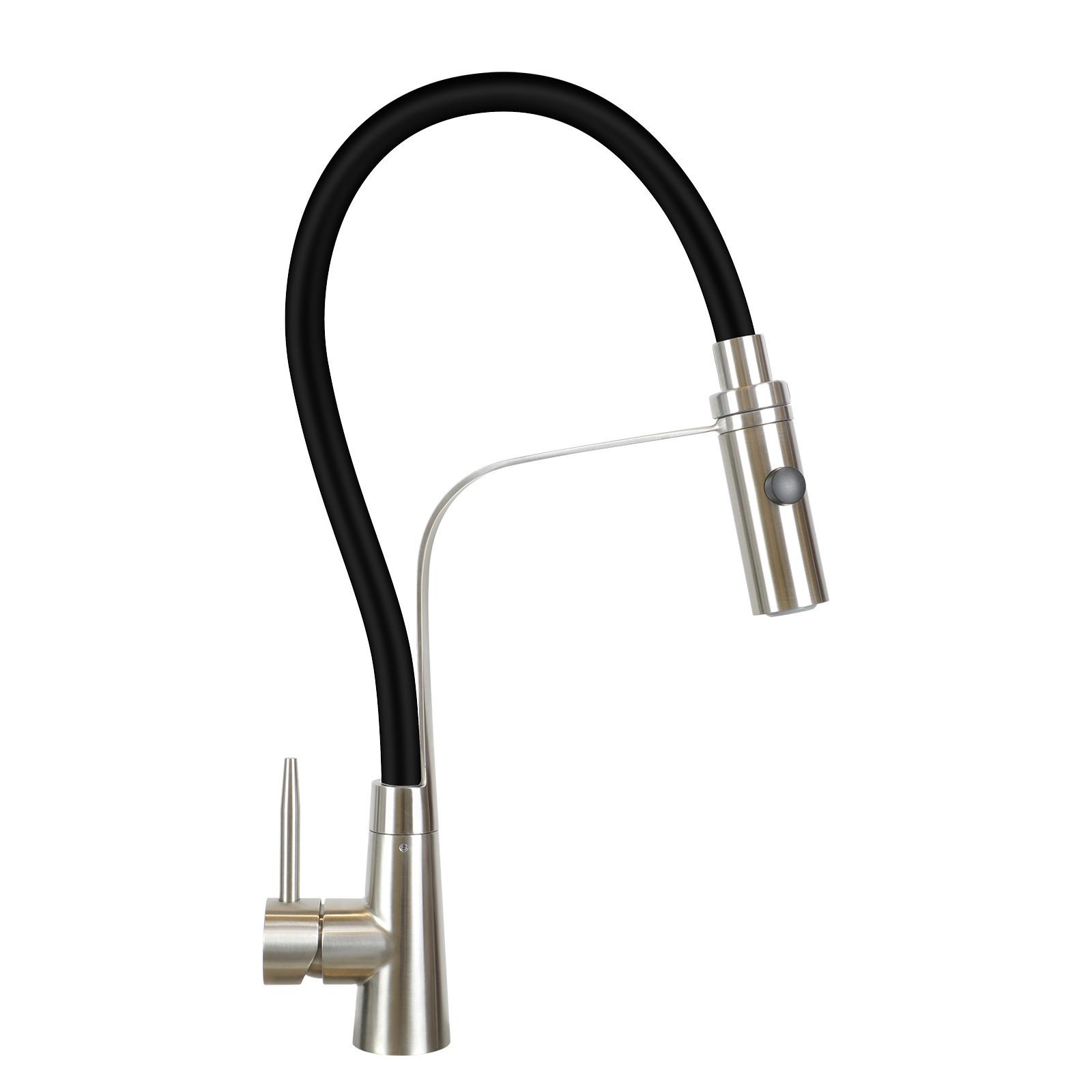 KÜCHENARMATUR ULRIKE 18/6/47 cm - Schwarz, Metall (6/47/18cm) - Nettlife