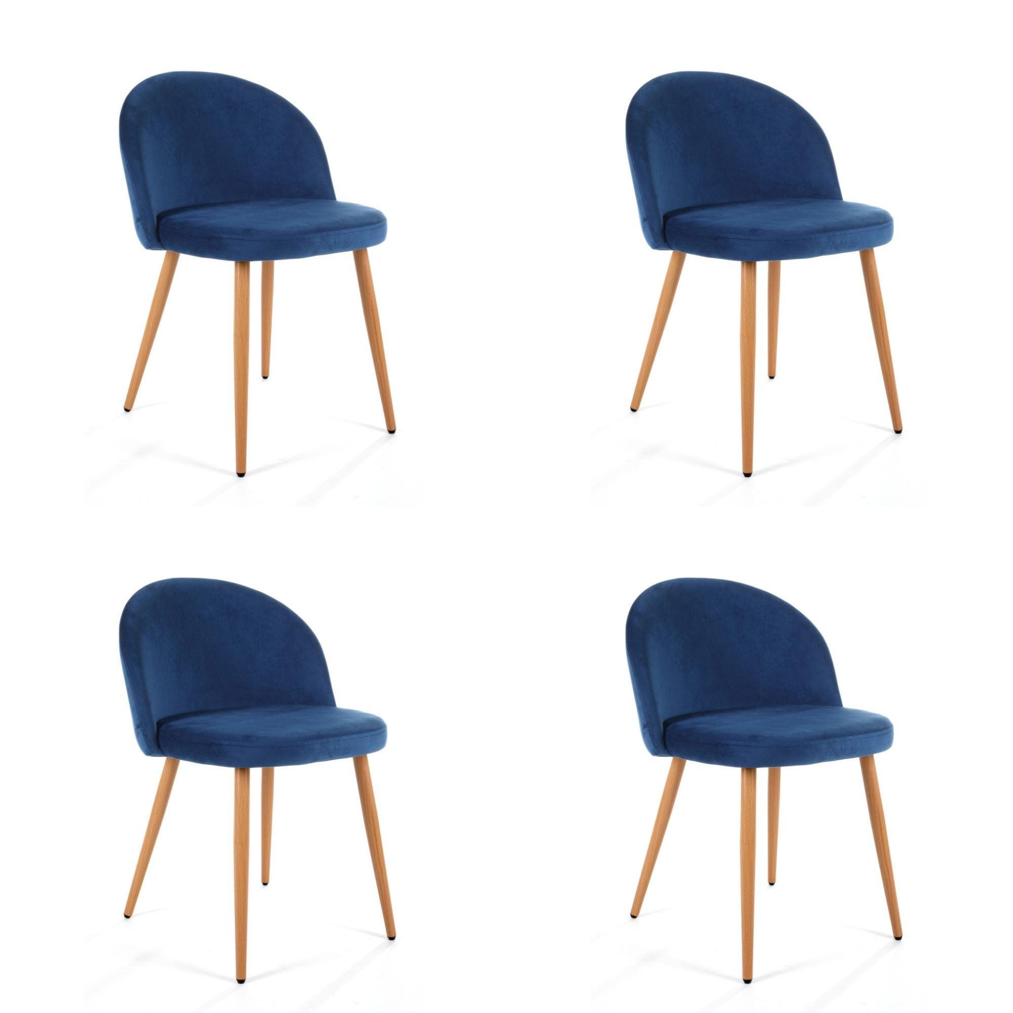 POLSTERSTUHL Blau 50/76/54 - Blau, Textil (50/77/54cm) - RAUMHIRSCH FURNITURE