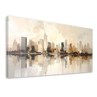 LEINWANDBILD Städte & Architektur 80x40cm - Beige, Textil (80/40cm) - Feeby