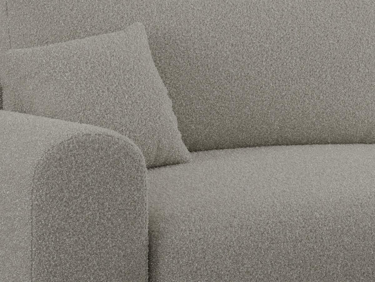 ECKSOFA NELSON Grau Boucle - Schwarz/Grau, Kunststoff/Textil (274/152cm) - MKS