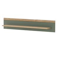 WANDBOARD Salbei, Evoke Eiche, Wandregal 107 cm skandinavisches Design - Eichefarben/Salbeigrün, Holzwerkstoff (107/20/19cm) - Furn.Design