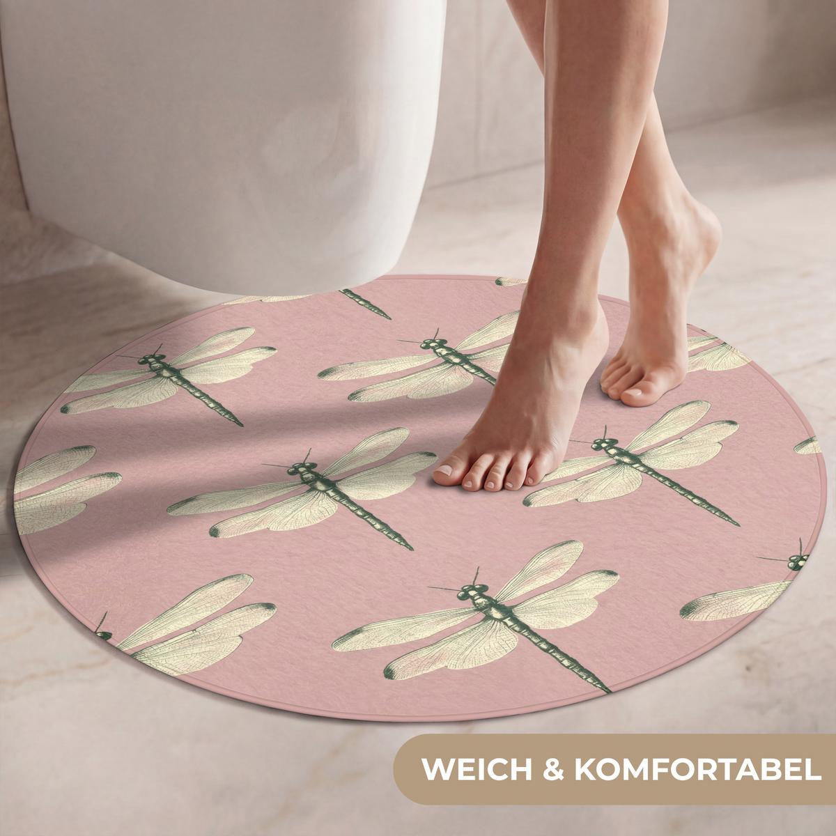 WC-VORLEGER Lillibells - Muster - Rosa Toilettenteppich 70x70 cm - Rosa, Textil (70/1cm) - OnlyWow