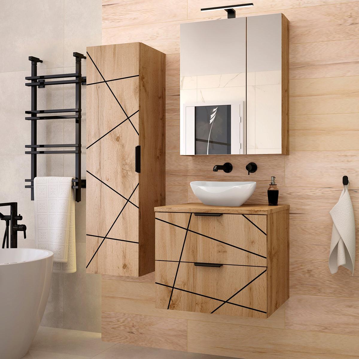 WASCHTISCH 60.6cm Teren Holz - Braun, Holzwerkstoff (60.6/52.2/46.5cm) - Petits-meubles