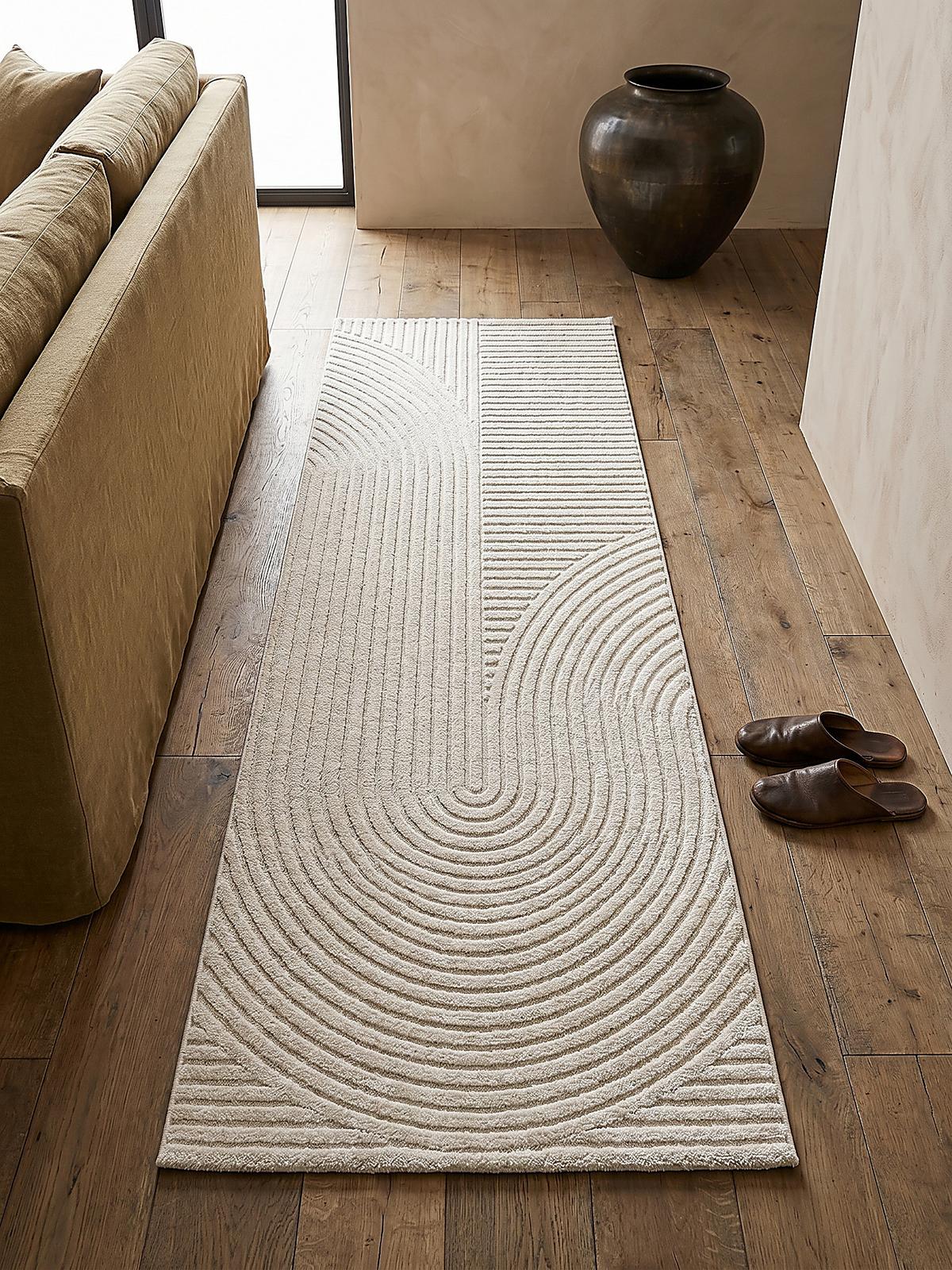 TEPPICHLÄUFER Geometrisch CETINA Polypropylen Creme 80 x 300 cm - Beige, Textil (80/300cm) - KADIMA DESIGN