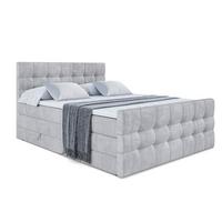 BOXSPRINGBETT BERO-Z KING - 180 x 200 - H3/H4 - Hellgrau - Hellgrau, Holzwerkstoff (180/200cm) - ALTDECOR
