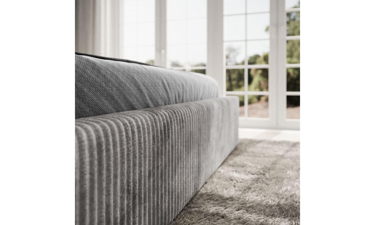 POLSTERBETT TILIA 180x200 cm Tilia 86, 34 Holzlatten, Kopfteil 95 cm - Hellgrau, Textil (180/200cm) - Lookway
