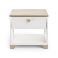 NACHTTISCH 1 schublade - izzy 43,2/36,2/39,7 cm - Weiß, Holzwerkstoff (36.2/39.7/38.2cm) - Calicosy