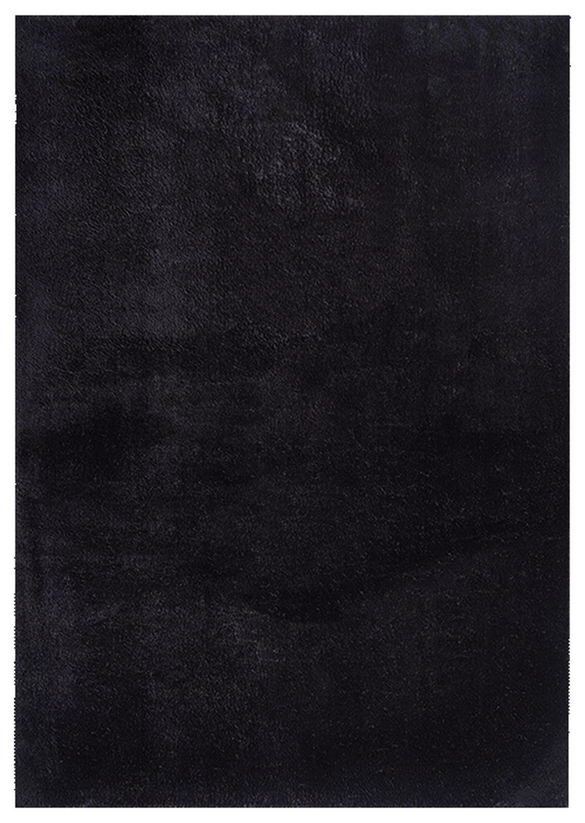 TEPPICHLÄUFER Antirutsch Uni ALDAN Polyester Schwarz 80 x 150 cm - Schwarz, Textil (80/150cm) - KADIMA DESIGN