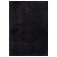 HOCHFLORTEPPICH Antirutsch Uni ALDAN Polyester Schwarz 120 x 160 cm - Schwarz, Textil (120/160cm) - KADIMA DESIGN
