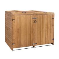 2ER-/4ER-MÜLLTONNENVERKLEIDUNG Braun - Braun, Holz (158/126/98cm) - MCW