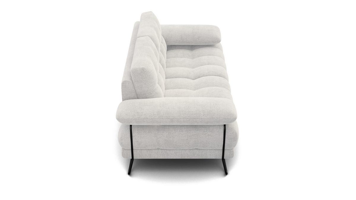 SOFA BUBBARA 2-Sitzer, creme - Creme/Schwarz, Holz/Textil (185/87/96cm) - Wozimo
