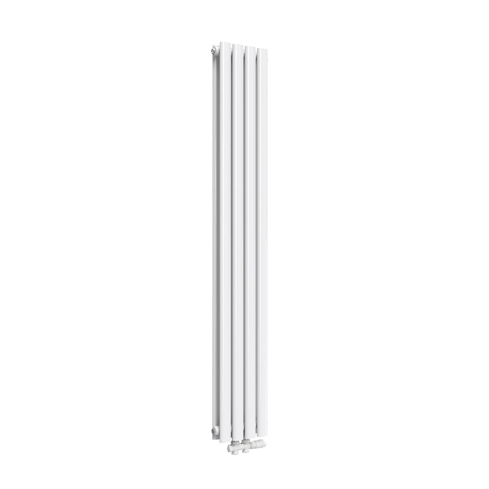 HEIZKÖRPER Doppelrohr vertikal montierbar Weiß 24/160/8,1 cm - Weiß Hochglanz, Metall (24/160/8cm) - EMKE