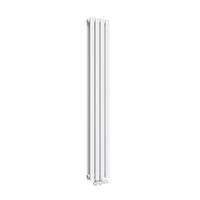 HEIZKÖRPER Doppelrohr vertikal montierbar Weiß 24/160/8,1 cm - Weiß Hochglanz, Metall (24/160/8cm) - EMKE