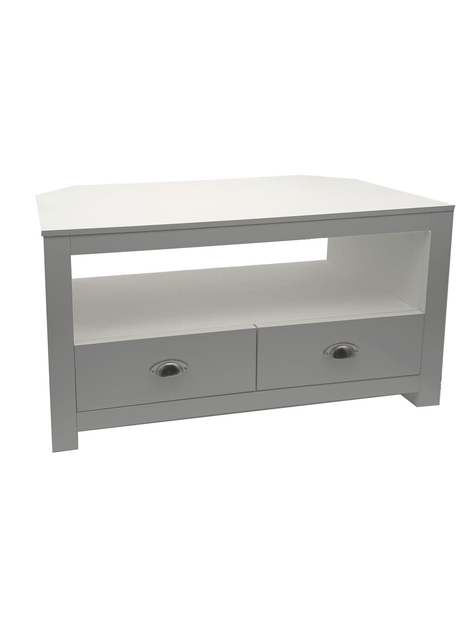 LOWBOARD SIMETO, Spanplatte, mit Stauraum, Weiß, 85 x 39 x 58 cm - Weiß, Holzwerkstoff/Metall (85/58/39cm) - KADIMA DESIGN