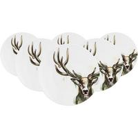SPEISETELLER Life Nature Hirsch weiß-braun ø 28 cm 6er Set - Weiß/Braun, Keramik (28.3cm) - Seltmann Weiden