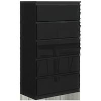 KOMMODE Schwarz, Hochglanz 70/125/39 - Schwarz Hochglanz/Schwarz, Holzwerkstoff (70/125/39cm) - RAUMHIRSCH FURNITURE