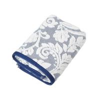 HANDTUCH Damast dunkelblau - Dunkelblau, Textil (50/90cm) - Homescapes