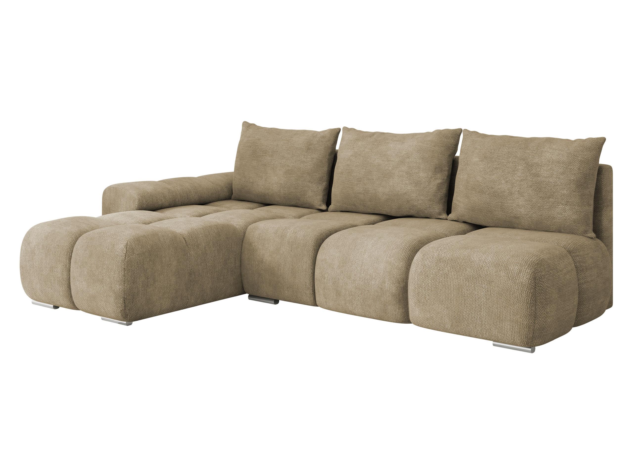 ECKSOFA Bestii, Seite: Links - Schwarz/Naturfarben, Holz/Kunststoff (270/183cm) - MIRJAN24