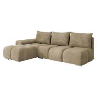 ECKSOFA Bestii, Seite: Links - Schwarz/Naturfarben, Holz/Kunststoff (270/183cm) - MIRJAN24