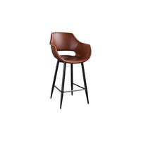 THEKENHOCKER ZAJA Braun Kunstleder - Braun, Leder (57/103/59cm) - KAWOLA