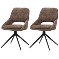 ESSZIMMERSTUHL Braun 2er-Set - Braun, Textil (55/87/55cm) - MCW