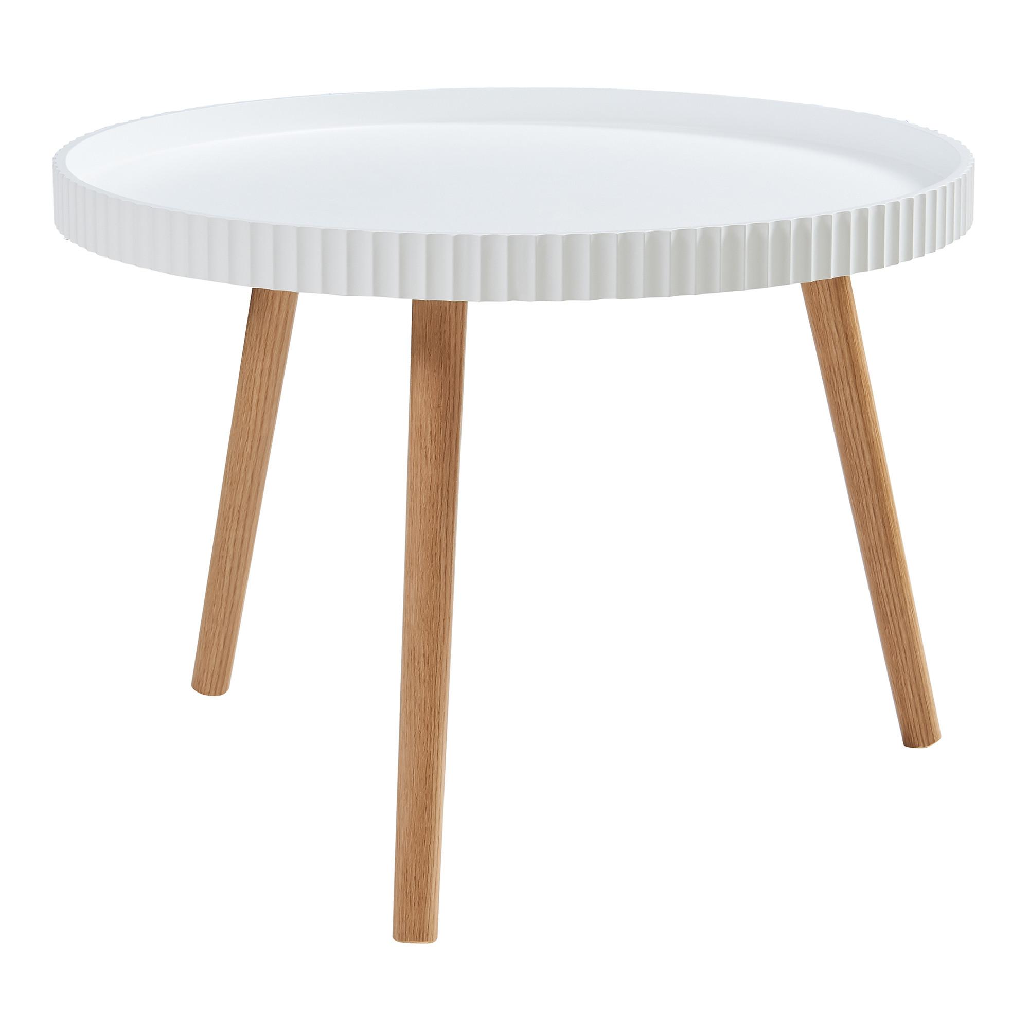 COUCHTISCH Bongard 60/45 cm - Weiß/Braun, Holz/Holzwerkstoff (60/60/45cm) - [en.casa]