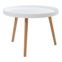 COUCHTISCH Bongard 60/45 cm - Weiß/Braun, Holz/Holzwerkstoff (60/60/45cm) - [en.casa]