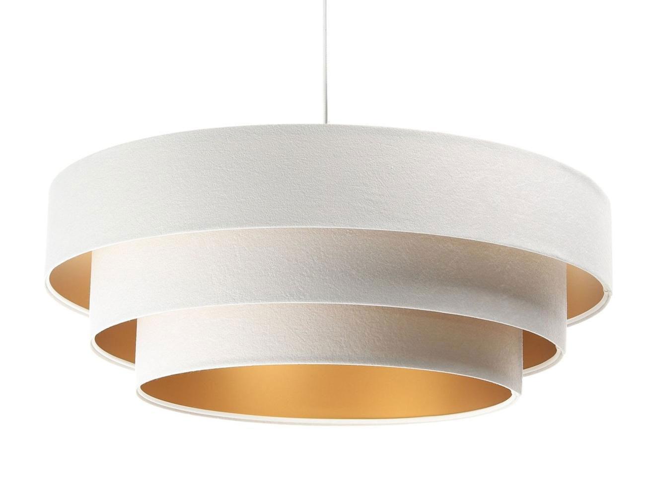 HÄNGELEUCHTE Gold 60/20 cm - Goldfarben/Weiß, Kunststoff (60/1.5/20cm) - ONZENO