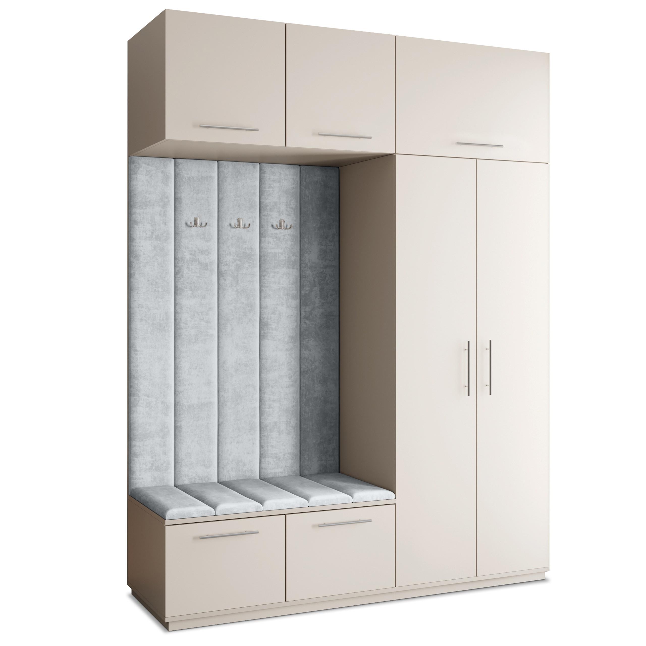 GARDEROBENSCHRANK REMA 180/240/60 cm Modern Kaschmir - Kaschmir/Hellgrau, Holzwerkstoff (180/240/60cm) - MASSENO