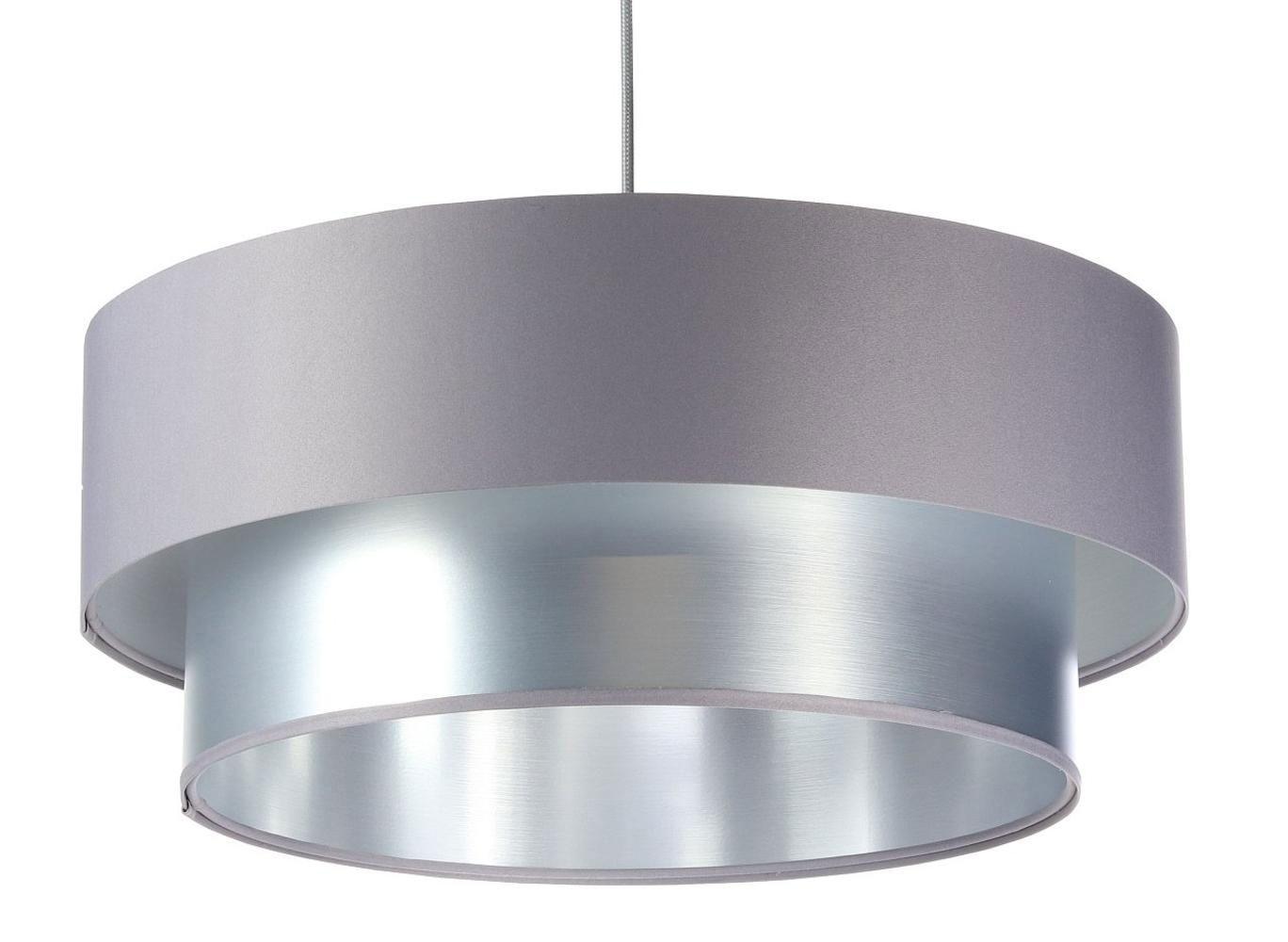 HÄNGELEUCHTE Grau 40/20 cm - Silberfarben/Grau, Kunststoff (40/1/20cm) - ONZENO