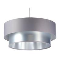 HÄNGELEUCHTE Grau 50/20 cm - Silberfarben/Grau, Kunststoff (50/1/20cm) - ONZENO
