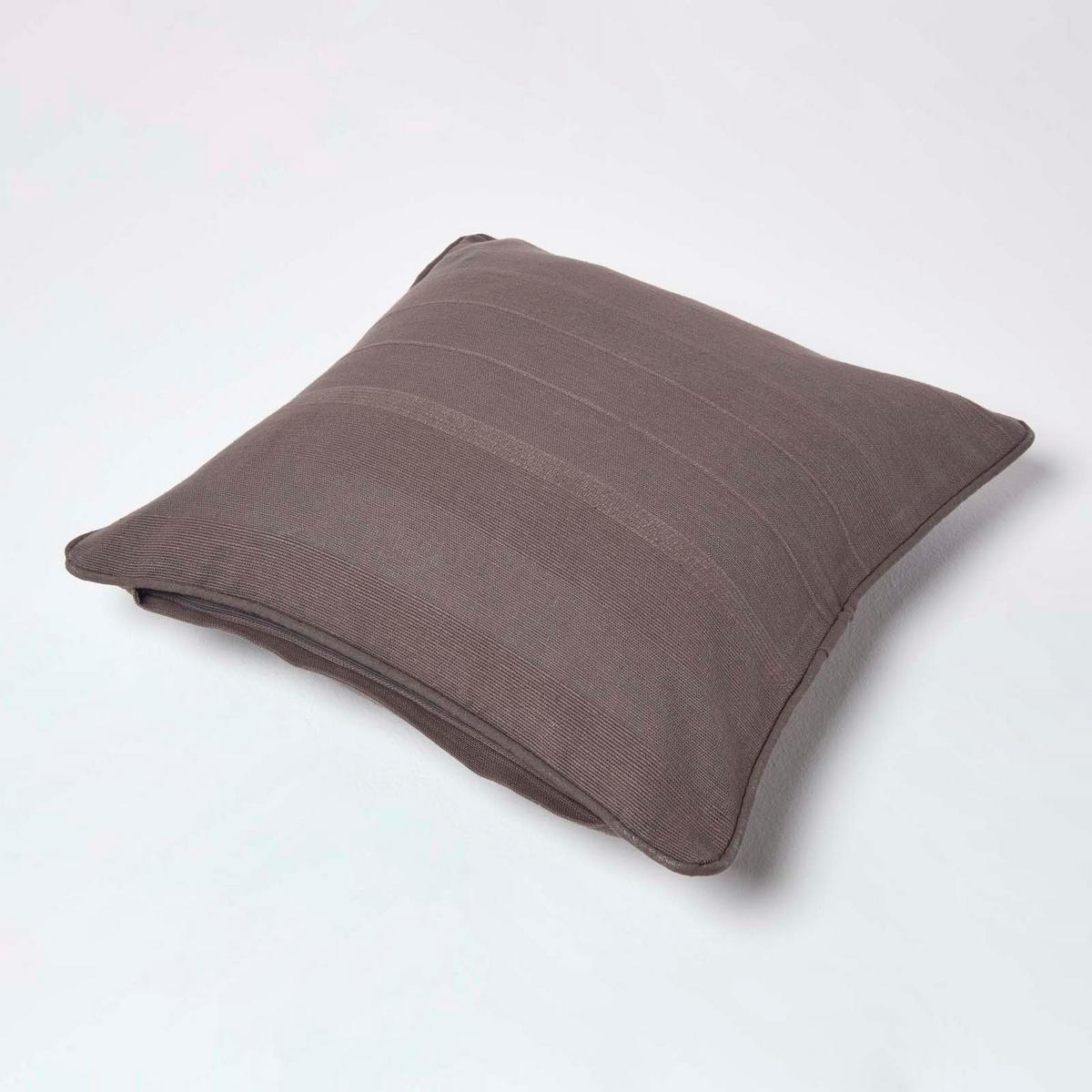 KISSENHÜLLE Rajput 45/45 cm, 100% Baumwolle - Dunkelgrau, Textil (45/45cm) - Homescapes