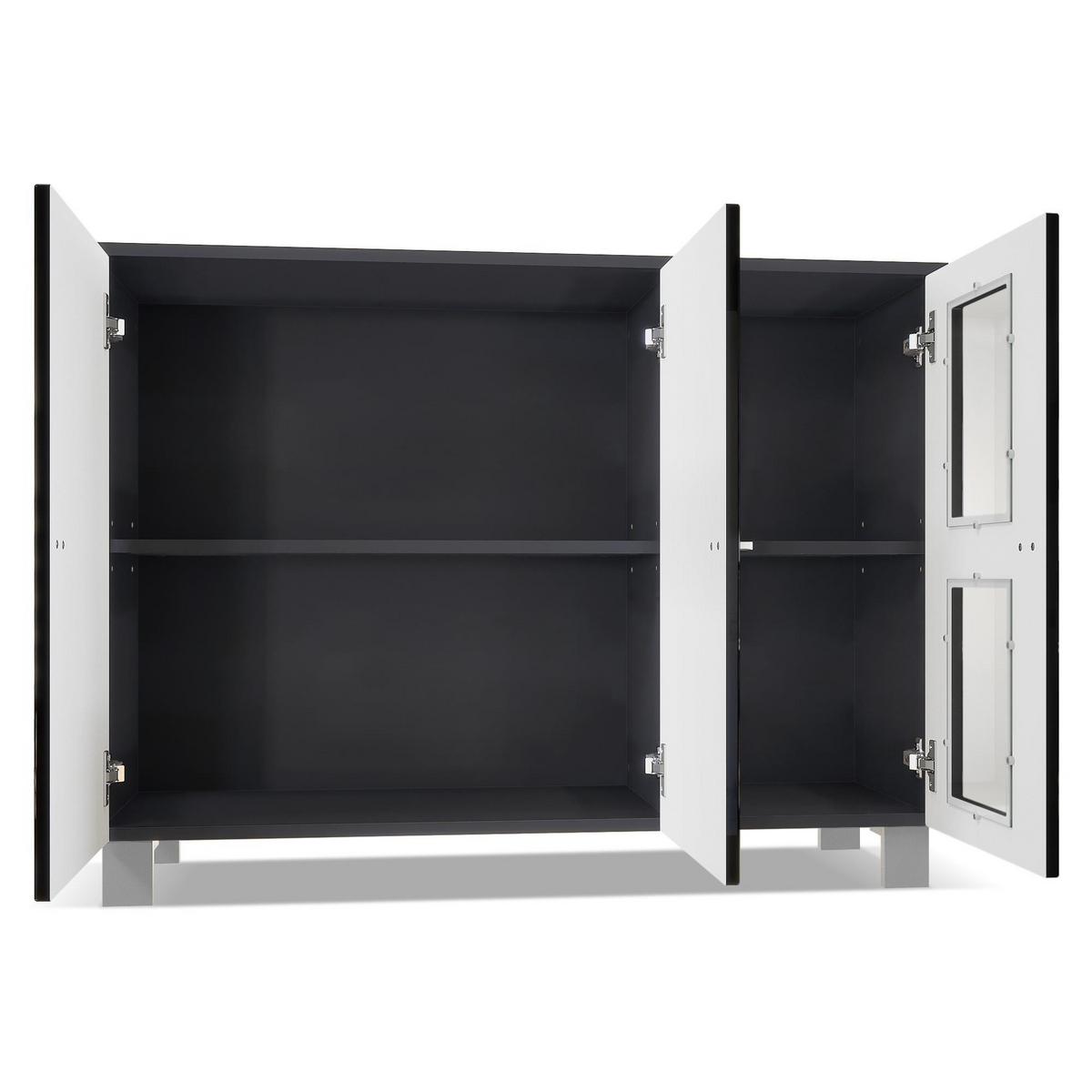 SIDEBOARD Denjo Tür in Eiche Natur - Eichefarben, Holzwerkstoff (107/81/35cm) - Vladon