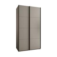 SCHWEBETÜRENSCHRANK 245,5/140/64 2-türig - Kaschmir/Schwarz, Holz/Metall (140/245/64cm) - Abiks Möbel