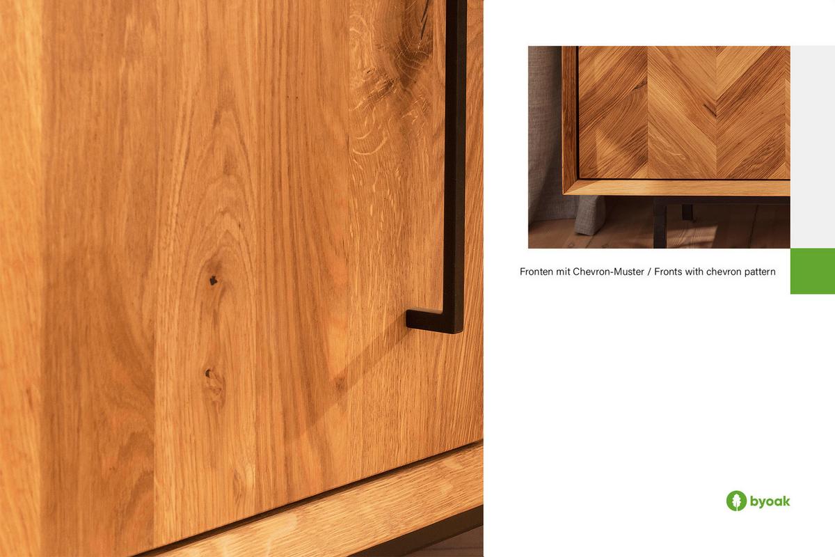 KOMMODE BREIT LEON Kernbuche - Kernbuche, Holz (144/80/45cm) - byoak