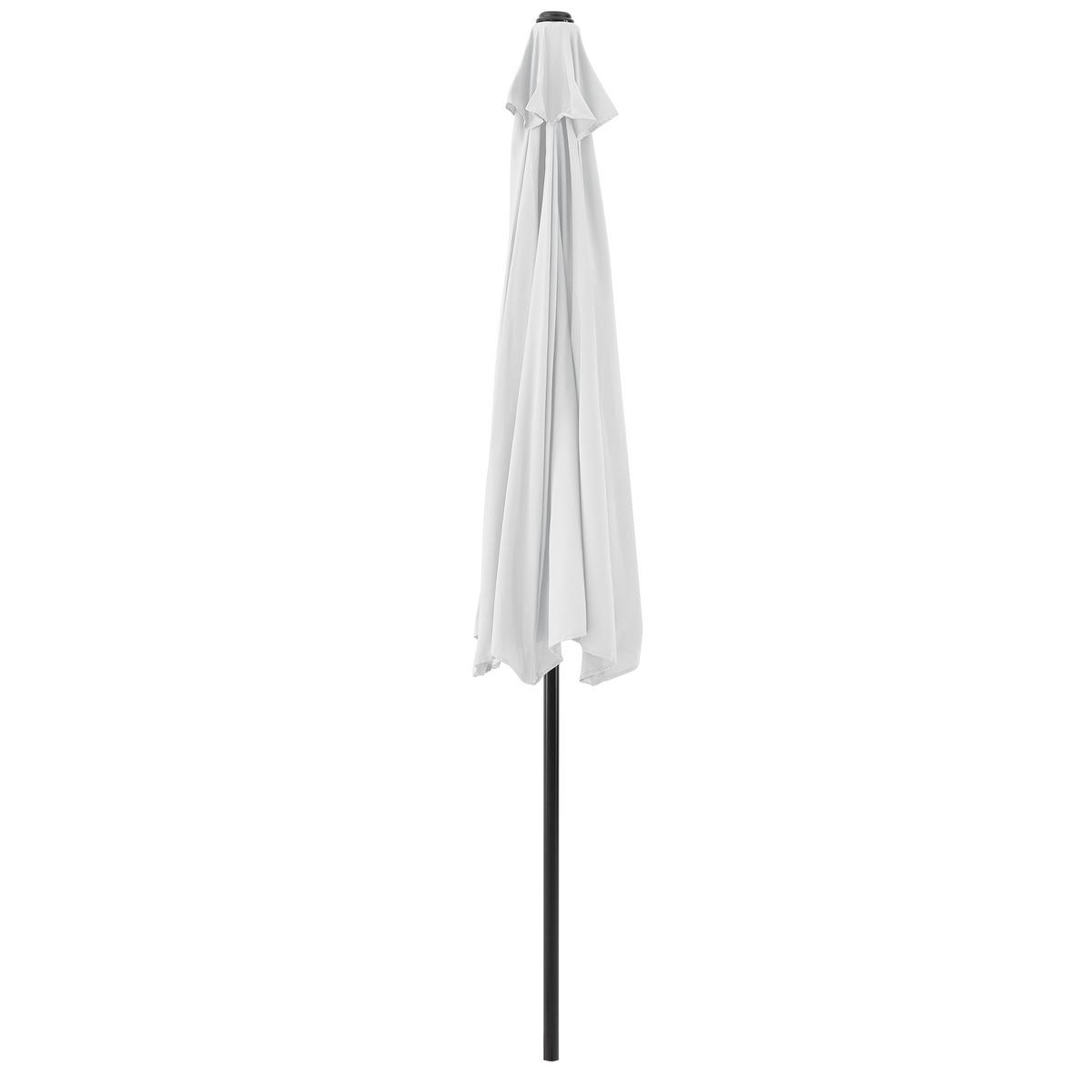 HALB-SONNENSCHIRM Eger - Weiß, Textil/Metall (300/150cm) - casa.pro