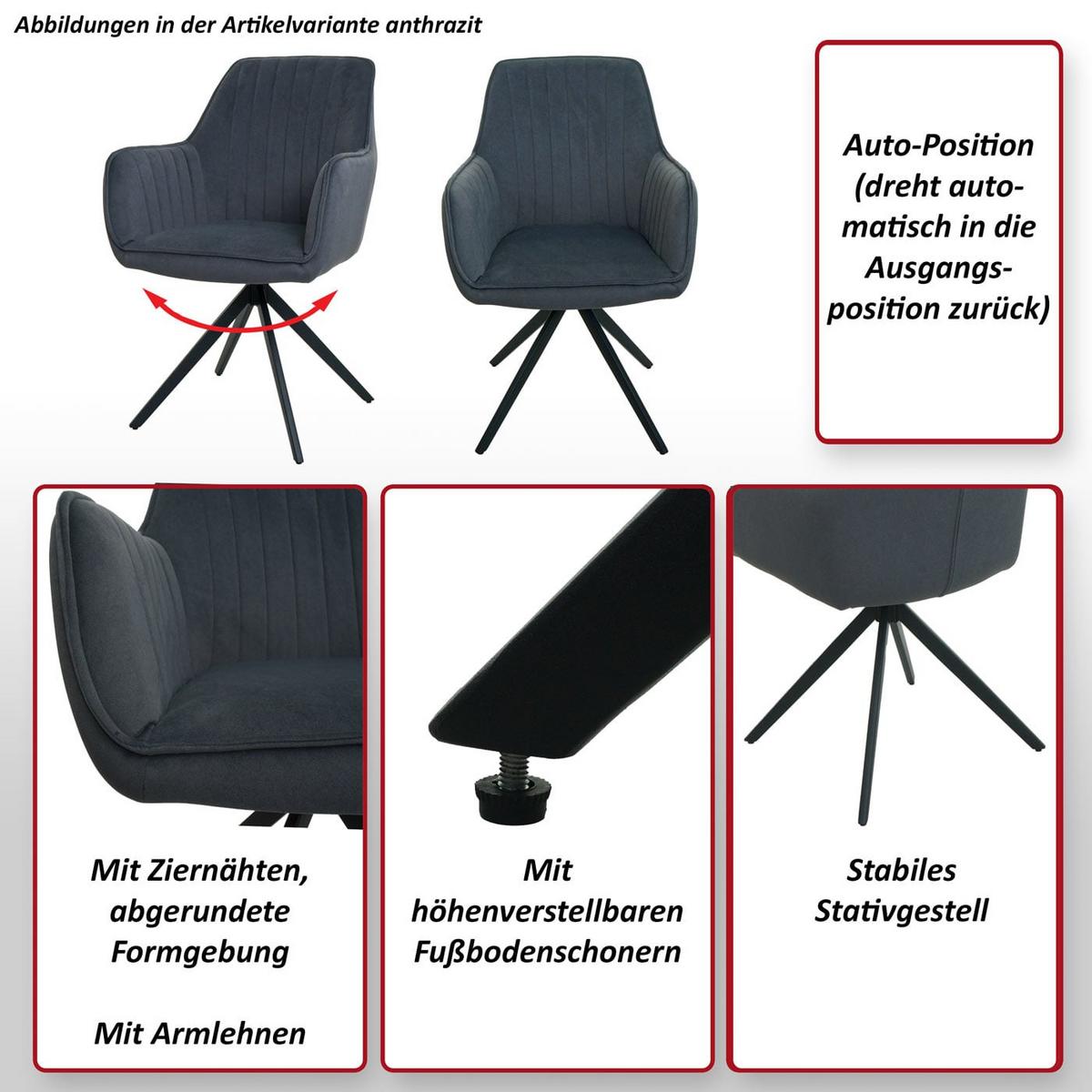 ESSZIMMERSTUHL Grün 2er-Set - Grün, Textil (60/87/68cm) - MCW