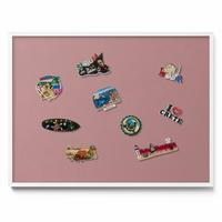 MAGNETTAFEL 80x60 cm Weißer Rahmen Pastellrosa - Beere, Metall (80/60/0.4cm) - TULUP